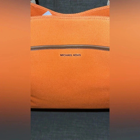 💥BLK FRI SALE NWT $258 Michael Kors Talia Apricot LG Grab Canvas Tote Purse/Bag - Picture 8 of 11